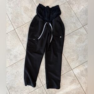 Figs Black Maternity Scrub Pant Size Medium Petite